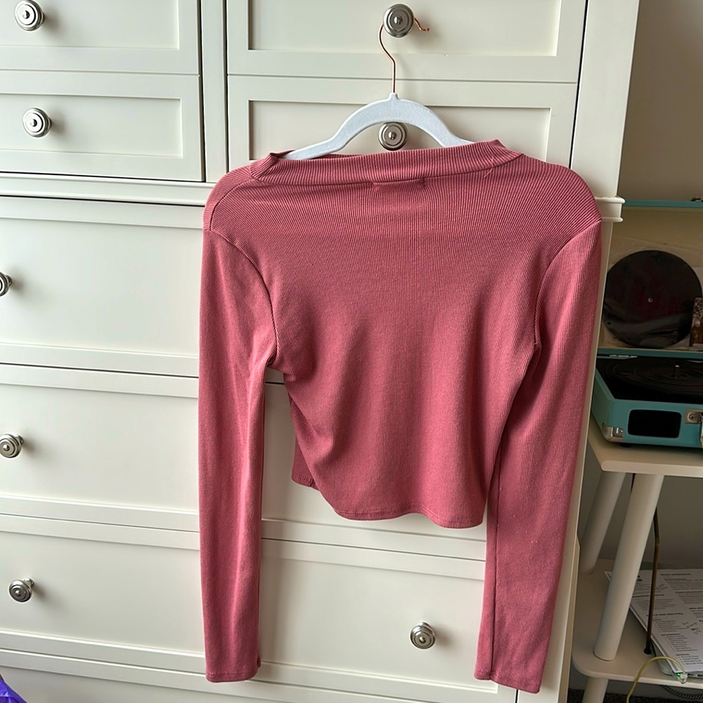 Forever 21 mock turtleneck red/pink top.